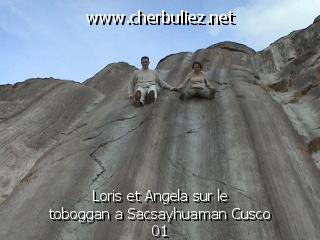 légende: Loris et Angela sur le toboggan a Sacsayhuaman Cusco 01
qualityCode=raw
sizeCode=half

Données de l'image originale:
Taille originale: 133482 bytes
Heure de prise de vue: 2003:07:17 11:50:36
Largeur: 640
Hauteur: 480
